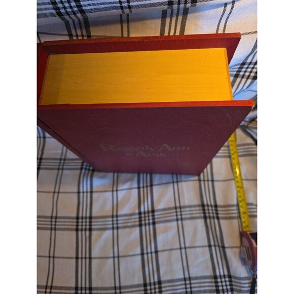 Vintage Raggedy Ann & Andy Book Shaped Wooden Storage Box Decoration - Picture 7 of 15